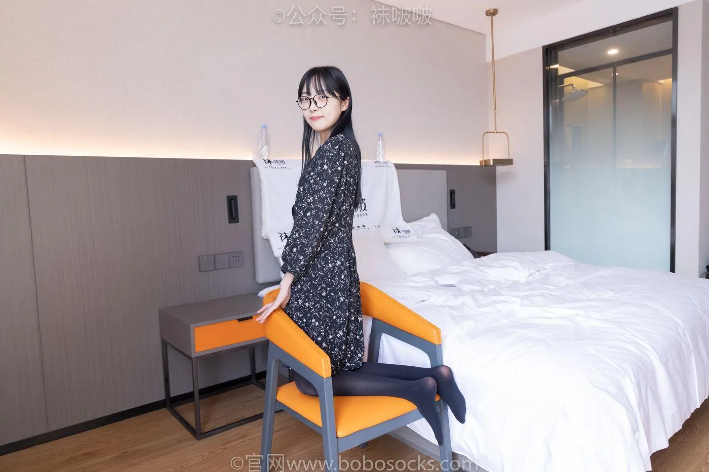 [BoBoSocks袜啵啵]NO.064 稚予-平底鞋、厚黑丝 [137P]插图9